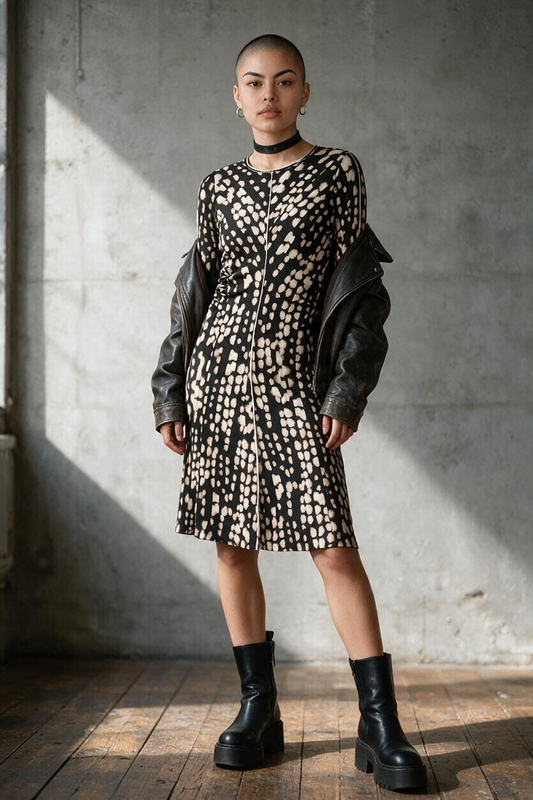 Pattern dress / Maggie London designer