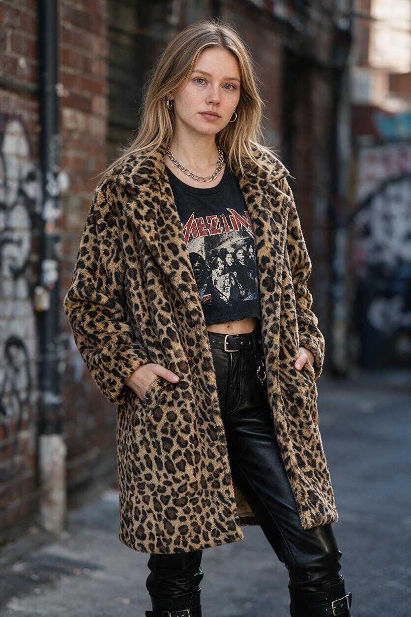Leopard coat