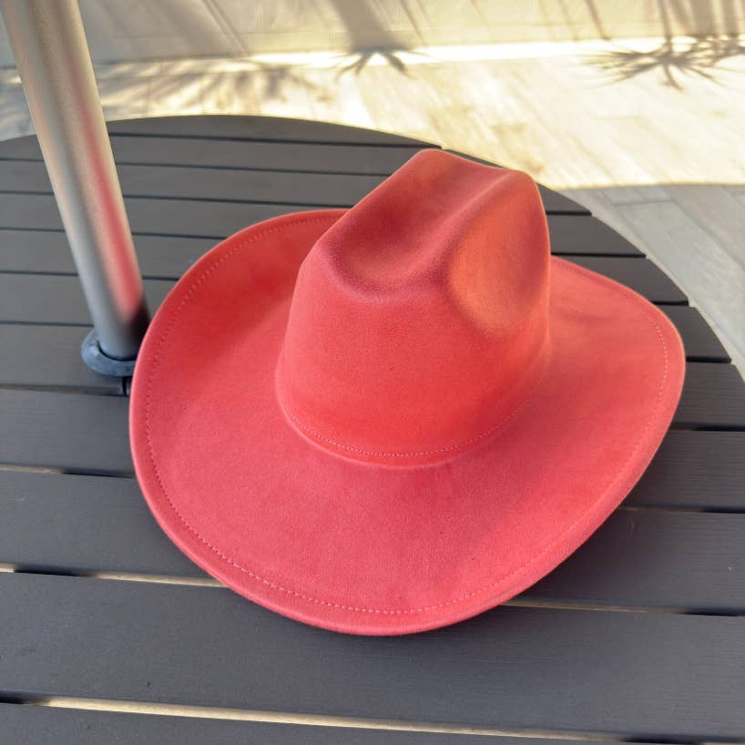 🤠 Vegan Suede Cattleman Cowboy Hat: Brown