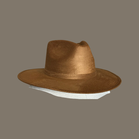 Rancher Vegan Suede Hat : Tabaco / Large