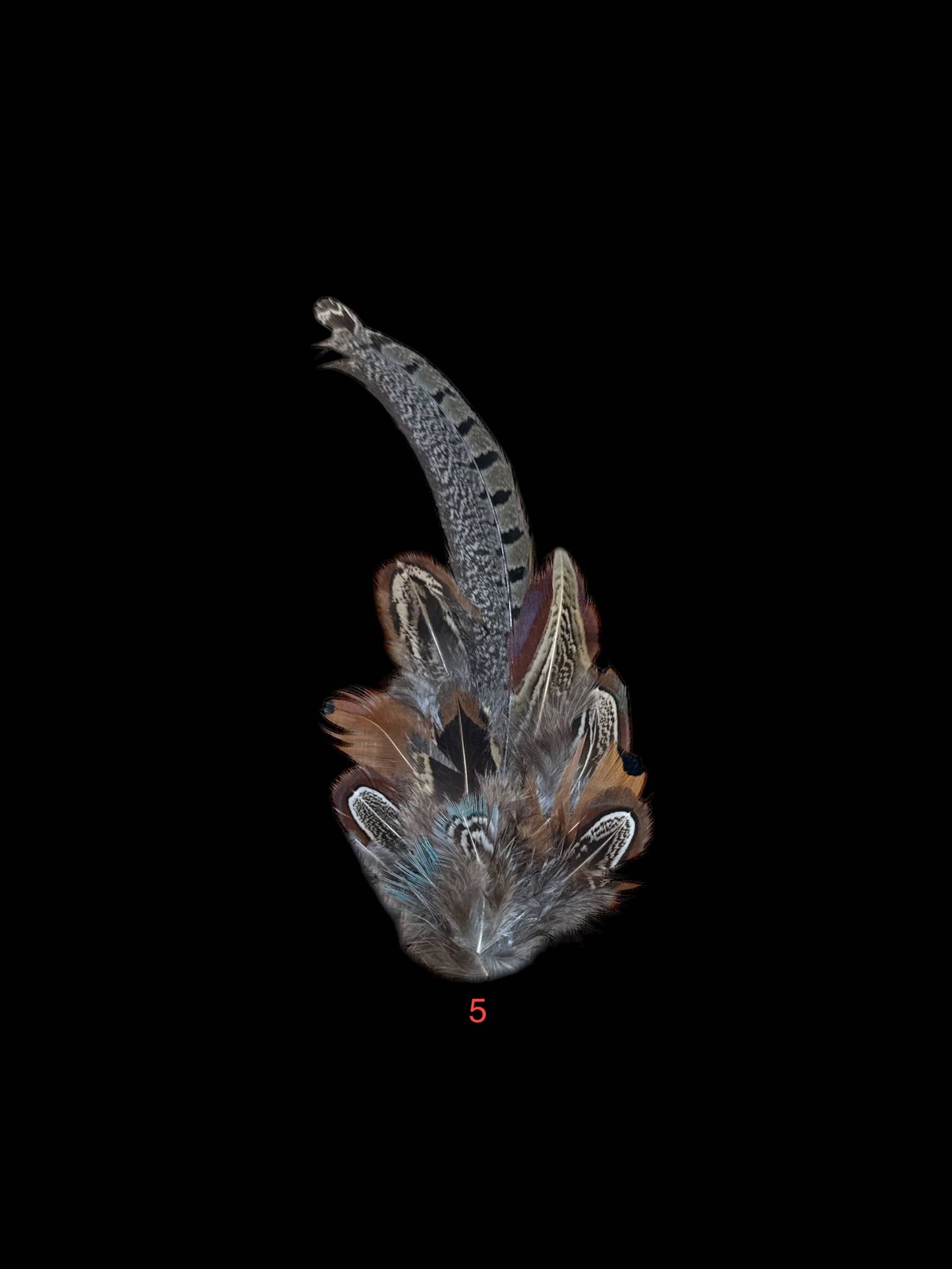 Decorative Side Hat Feathers (Out of SHOTGUN CASING): Browns w/botton #1