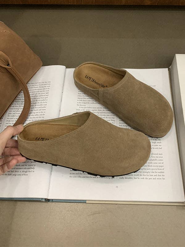 Round-Toe Split-Joint Flat Shoes Slippers&Mules: GINGER / US 8 | EU 38 2/3 | UK 5.5 | CN 39