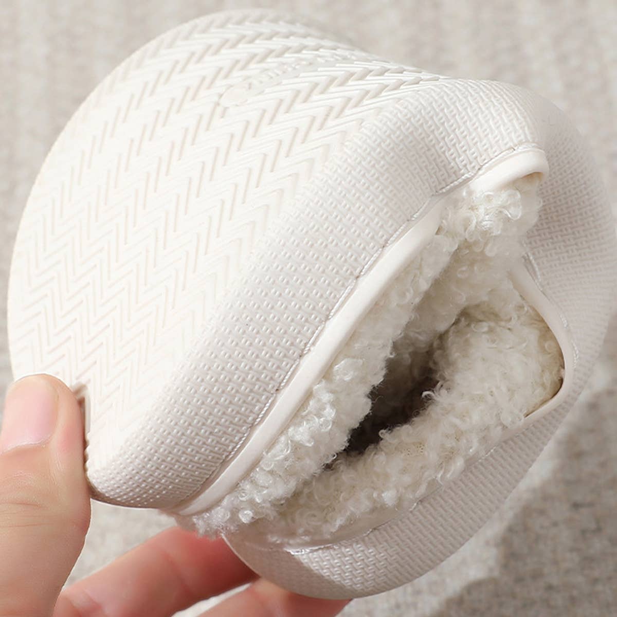 CACTUS PATTERN WARM COTTON SLIPPERS_CWSHS0285: White / (7) 1