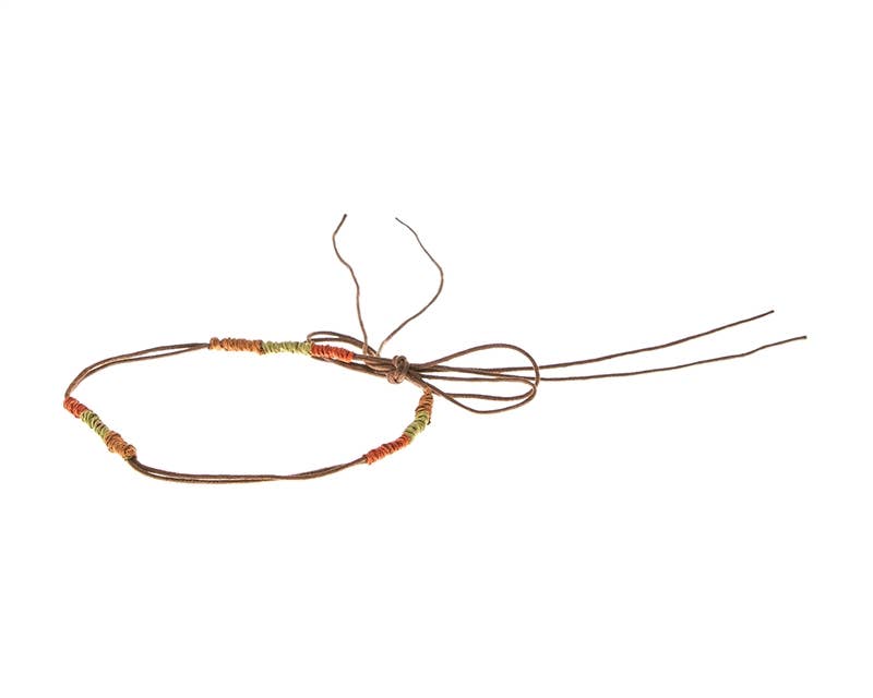 HB-1344 Hat Band - Earth Tone String Beads