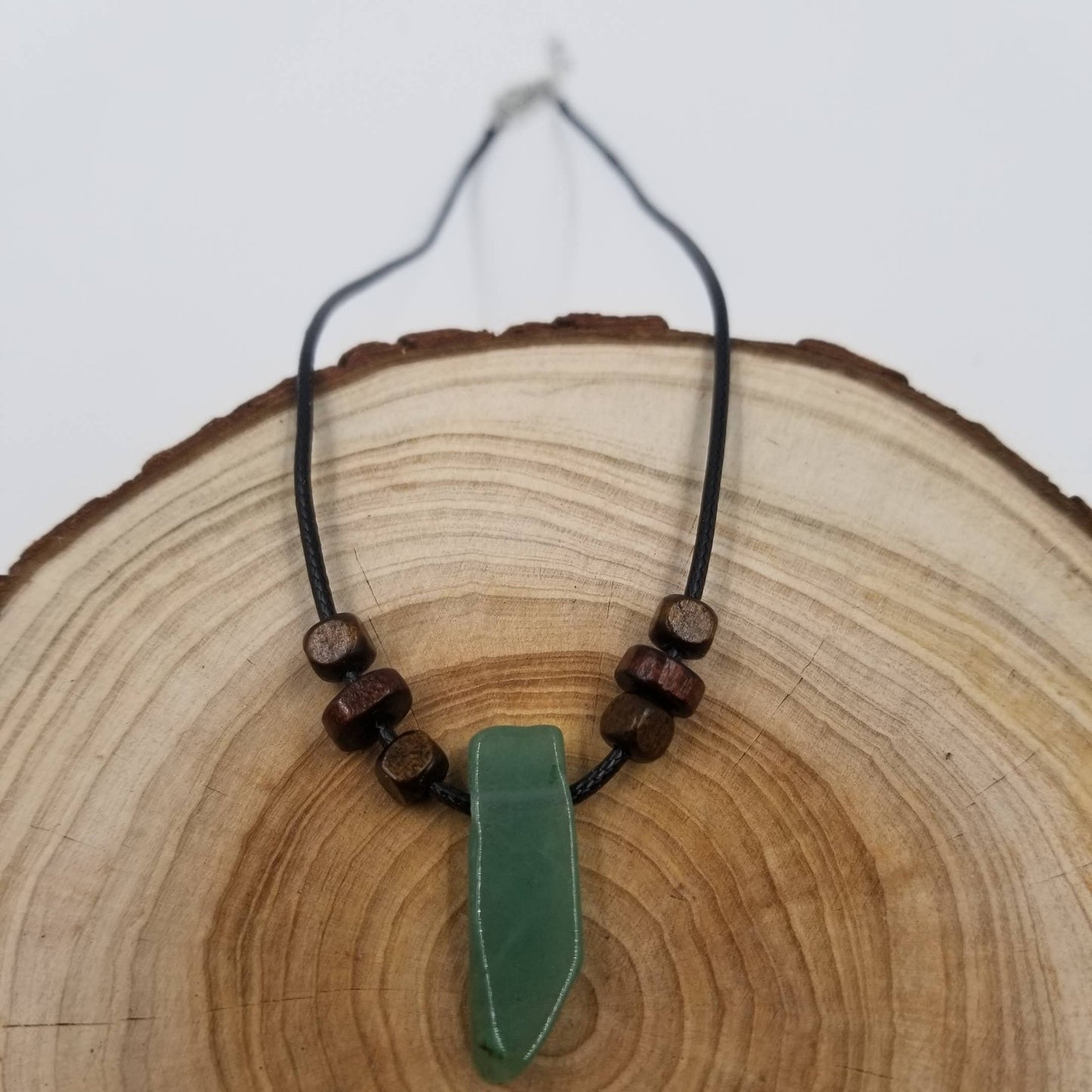 Natural Crystal Pendant Necklace: Brown