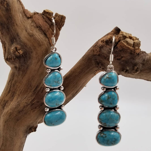 Vintage Turquoise Drop Earrings