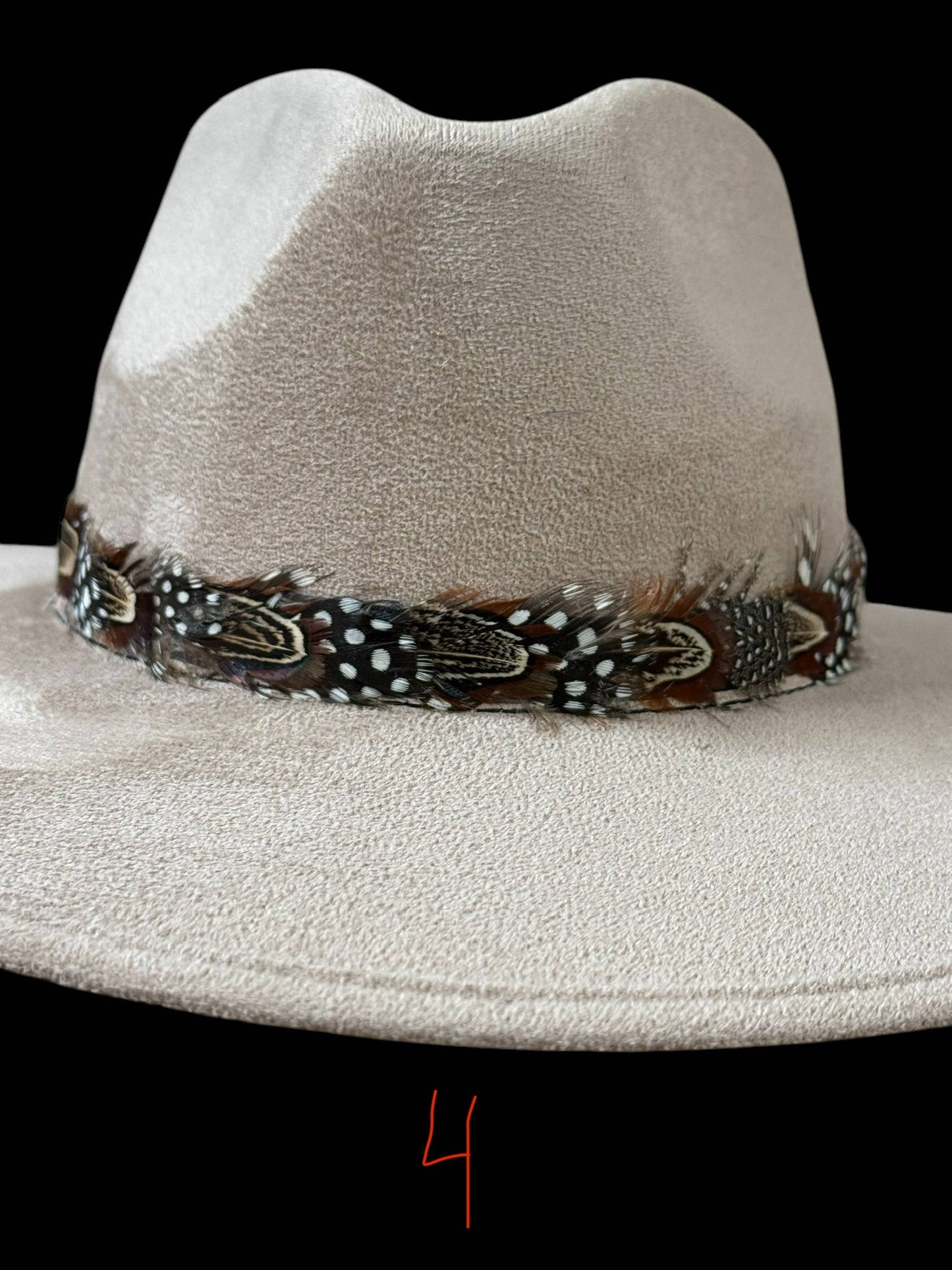 Feather hat band with strap: Feather #1