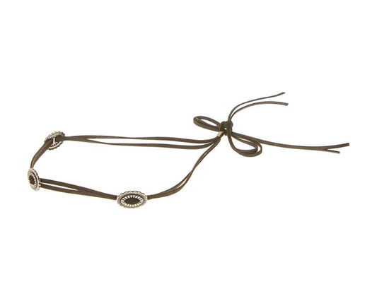 Hat Band - Suede with Conchos: Black