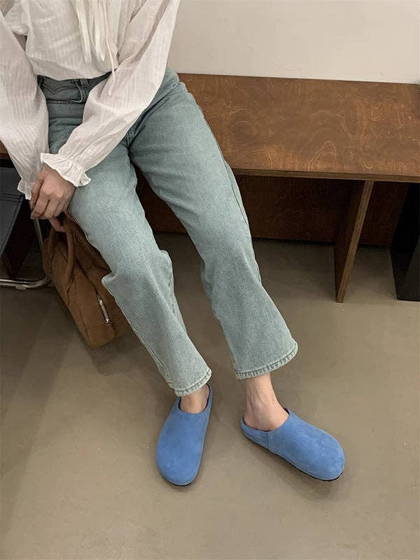 Round-Toe Split-Joint Flat Shoes Slippers&Mules: GINGER / US 8 | EU 38 2/3 | UK 5.5 | CN 39