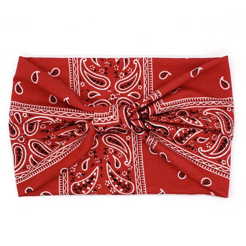 Classic Paisley Pattern Headbands : Green
