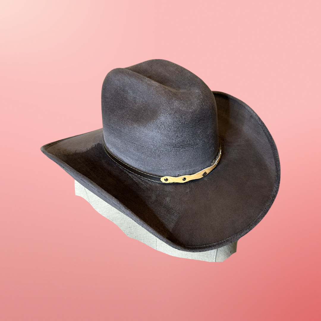 Chihuahua Cowboy Vegan Suede Hat : Tabaco / Large 57-60cm