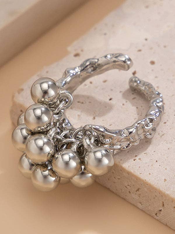 Geometric Rings Accessories: SILVER / One_size