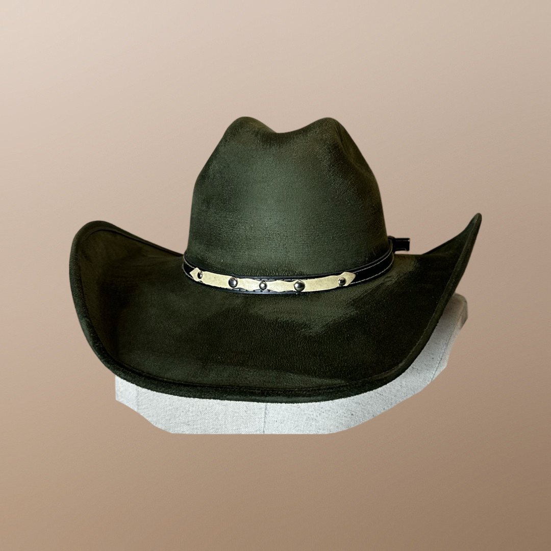 Chihuahua Cowboy Vegan Suede Hat : Tabaco / Large 57-60cm