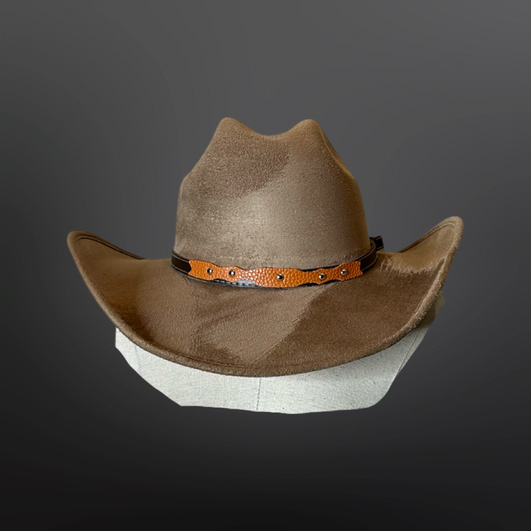 Chihuahua Cowboy Vegan Suede Hat : Tabaco / Large 57-60cm
