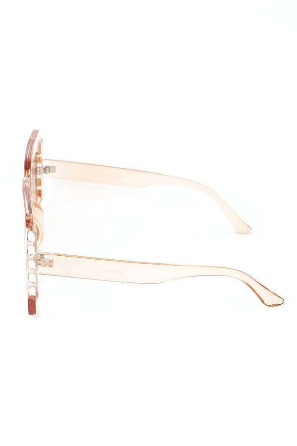 Crystal Accent Oversize Square Sunglasses Set