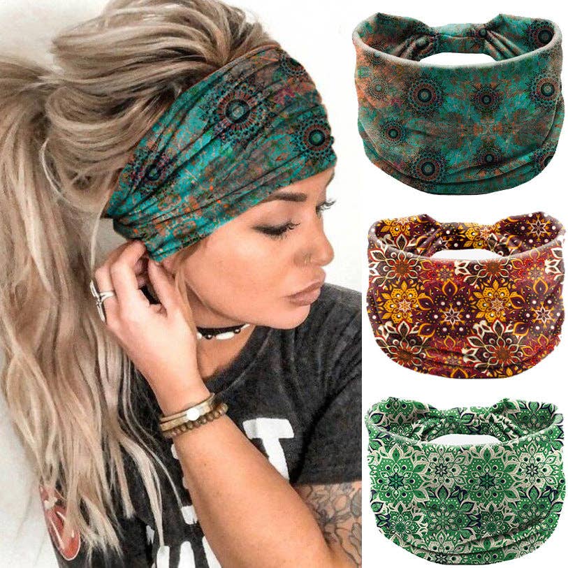 Bohemian Mandala Print Sports Headband: A