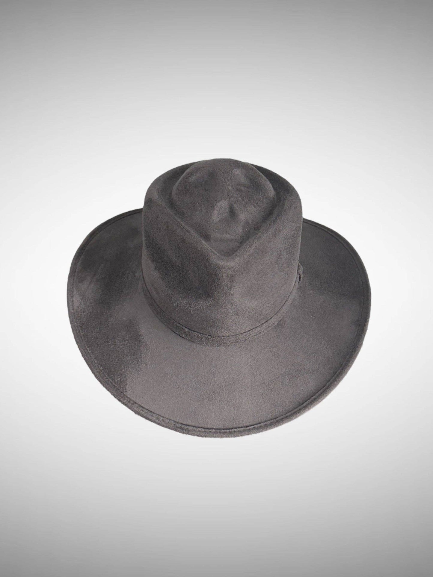 Skull-Billy Style Vegan Suede Hat: Red / Medium