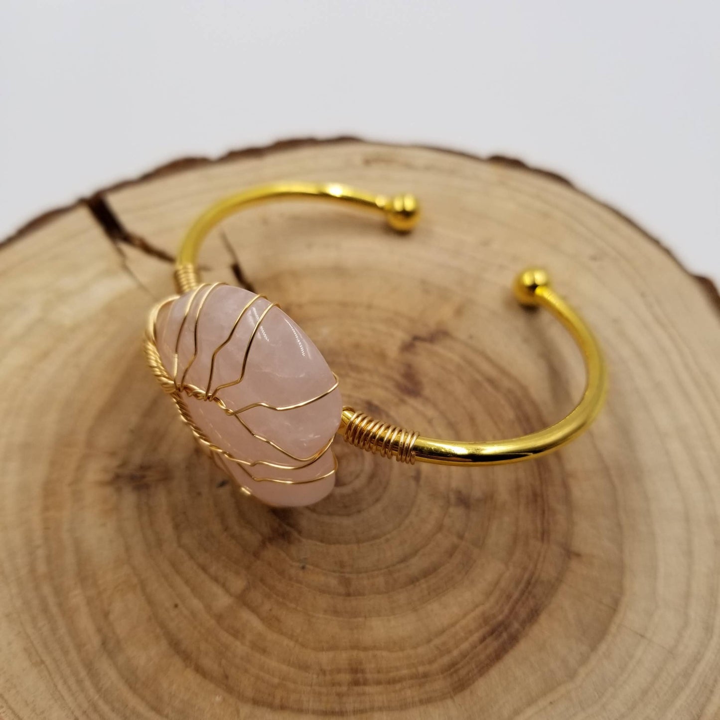 Handmade Natural Crystal  Heart Bracelet - Mother'S Day Gift: Green