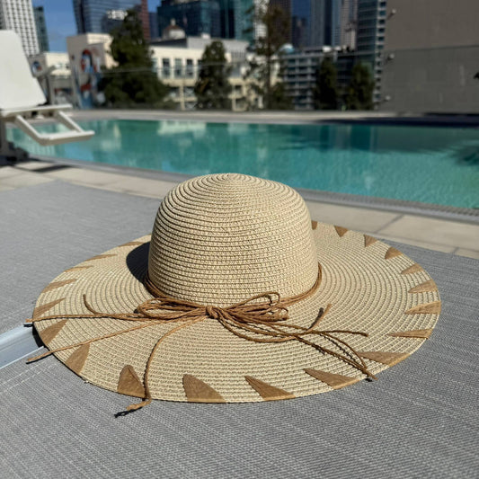 Boho Frayed Edge Straw Sun Hat – Effortless Summer Chic: Natural