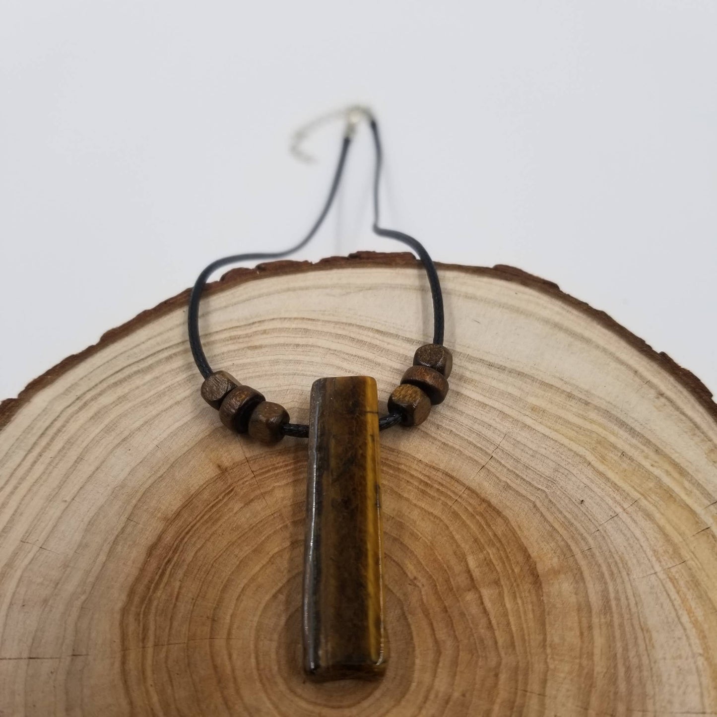 Natural Crystal Pendant Necklace: Purple