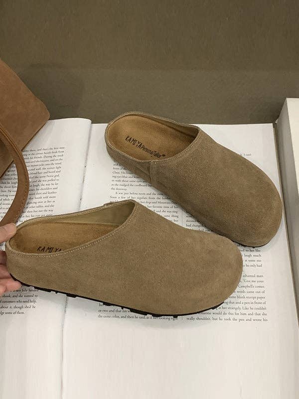 Round-Toe Split-Joint Flat Shoes Slippers&Mules: GINGER / US 8 | EU 38 2/3 | UK 5.5 | CN 39
