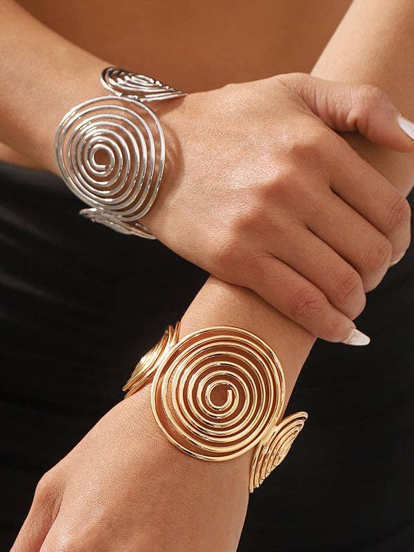 Geometric Ringent Bracelet Accessories: SILVER / One_size