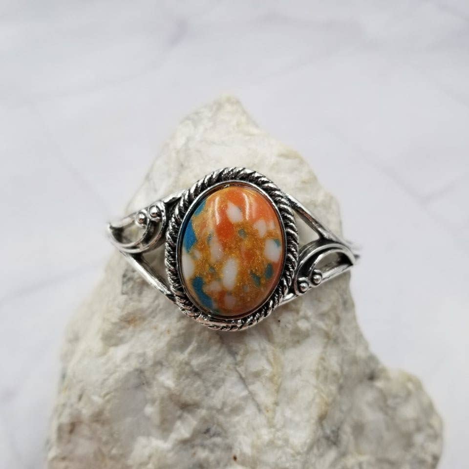 Oval Turquoise Cuff Bracelet