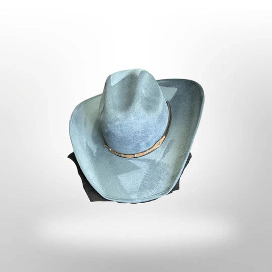 Chihuahua Cowboy Vegan Suede Hat : Atlantic blue / Medium 55-58cm