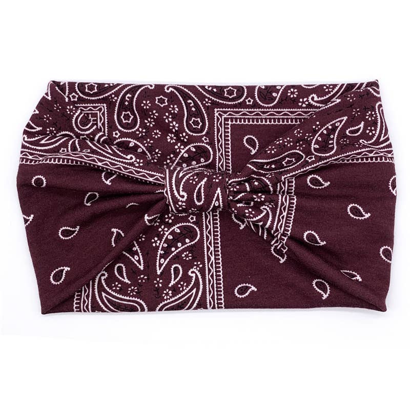 Classic Paisley Pattern Headbands : Green
