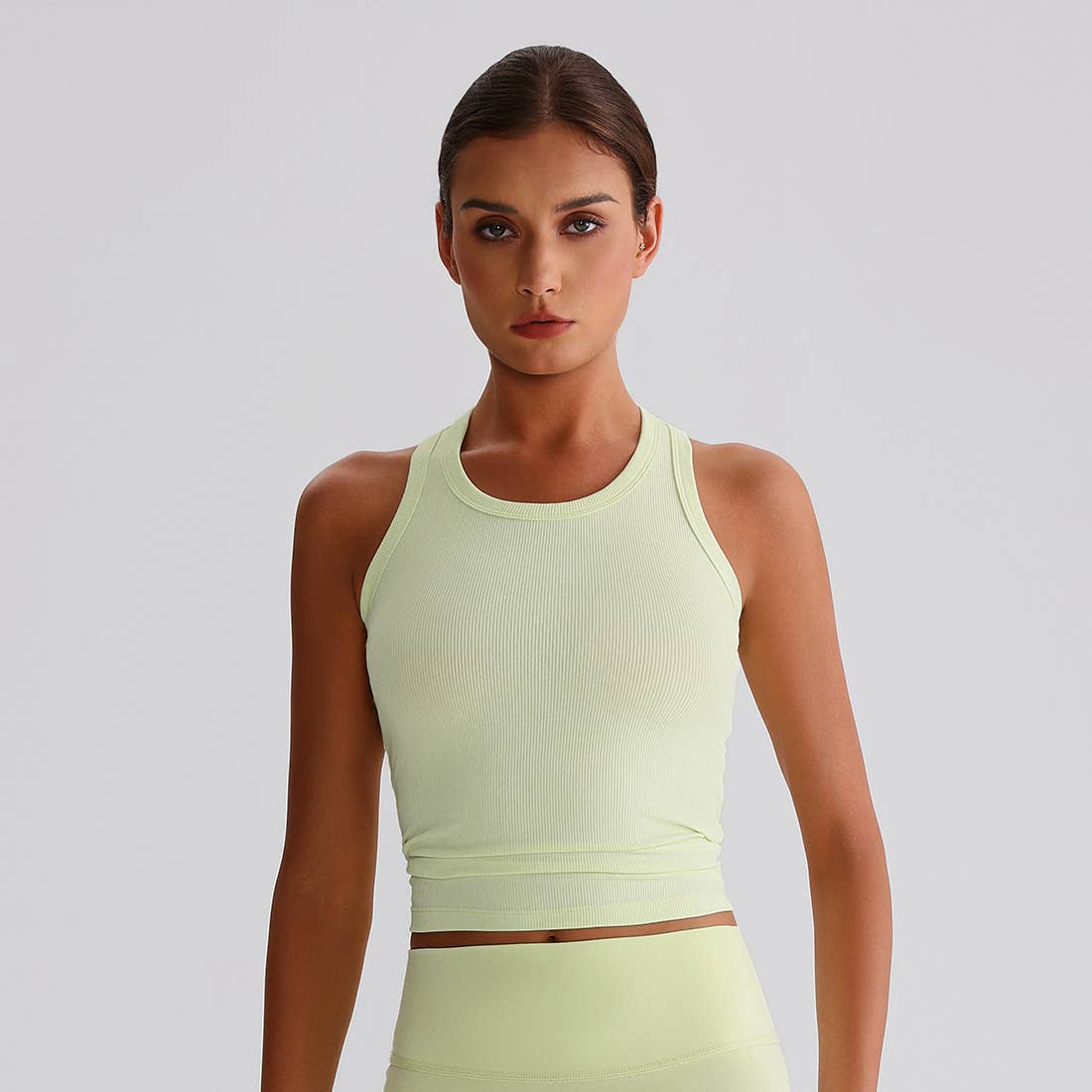 Women Compression H-Back High-Stretch Yoga Sports Tank Top: White / S