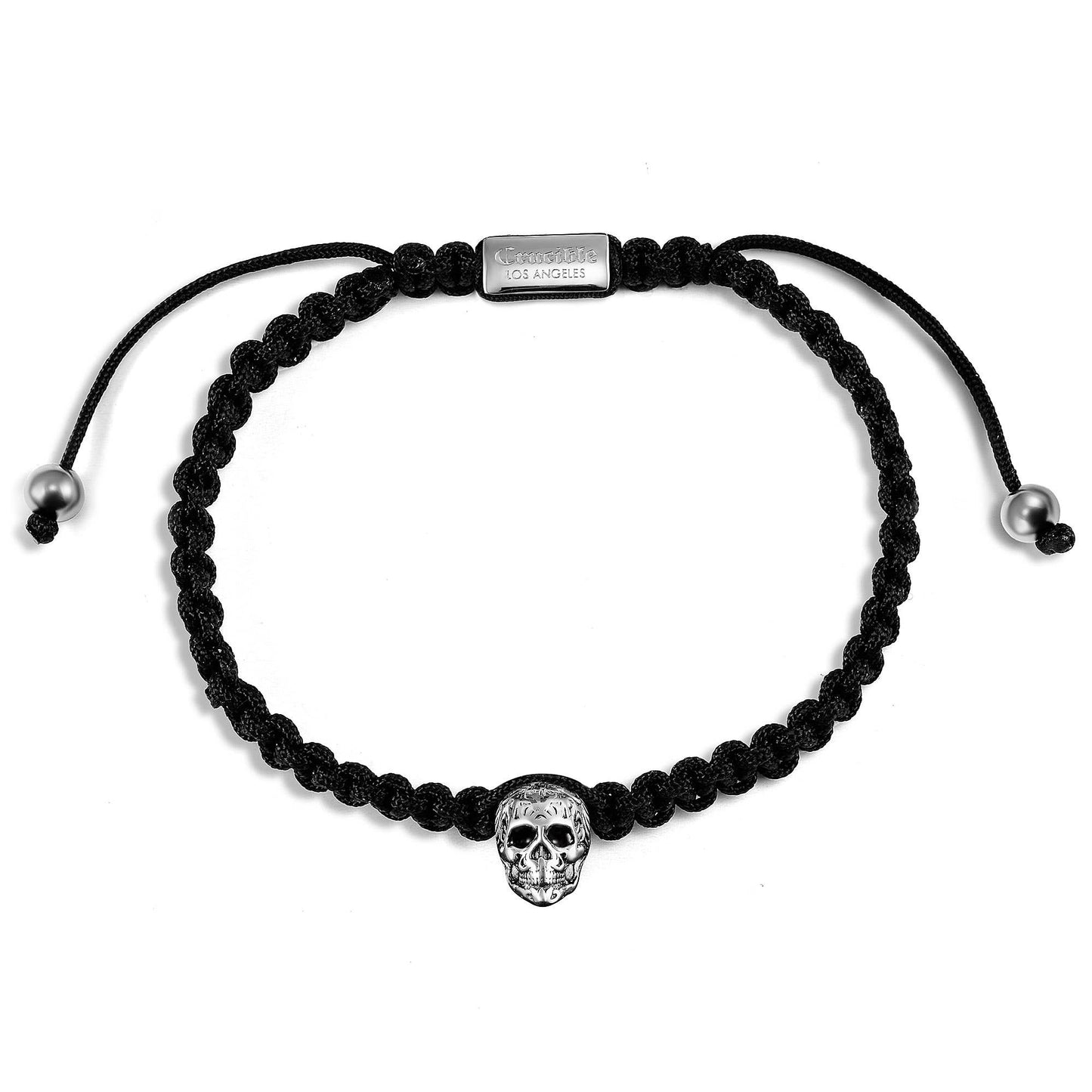 Crucible Skull Nylon Rope Cord Adjustable Bracelet