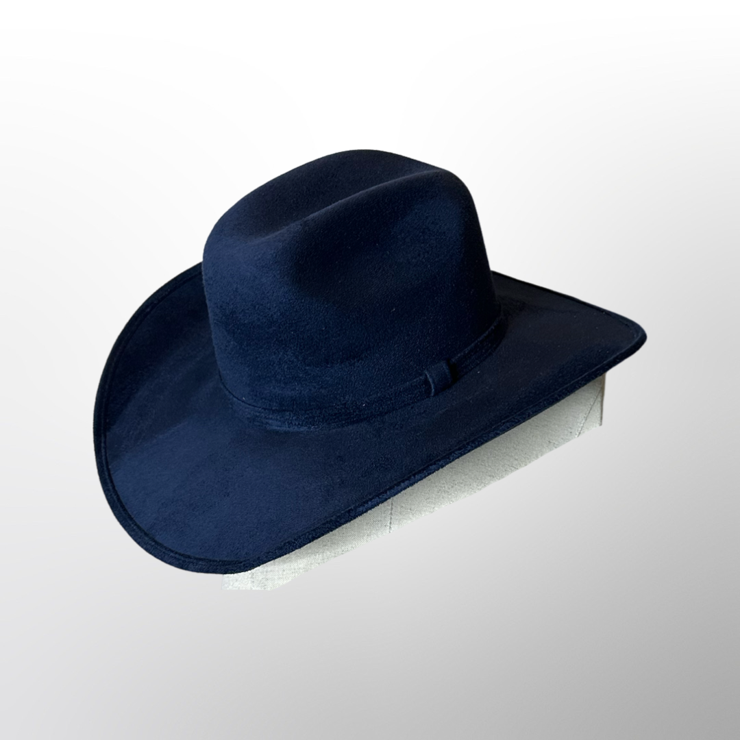 Chihuahua Cowboy Vegan Suede Hat : Atlantic blue / Medium 55-58cm