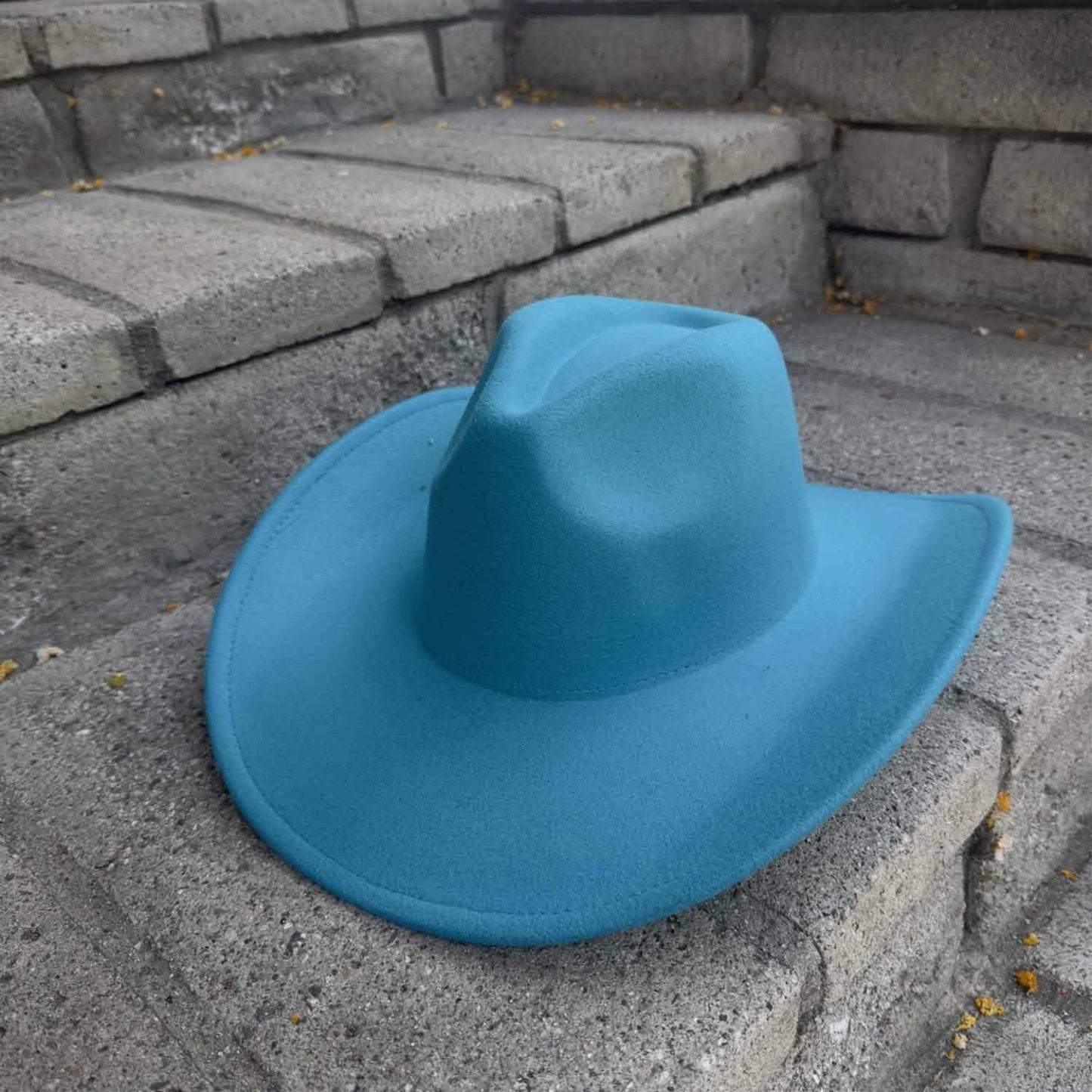 Best Seller!!  Premium Vegan Cattleman Cowboy Hat: Blue