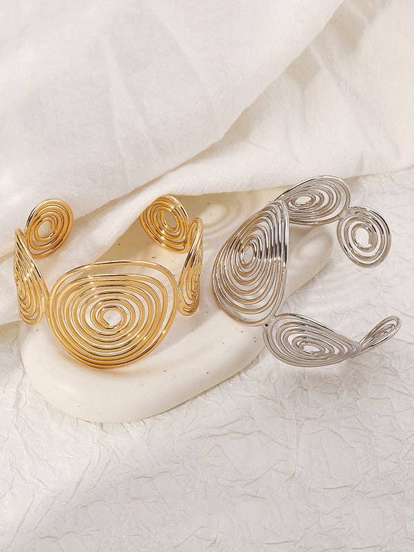 Geometric Ringent Bracelet Accessories: SILVER / One_size