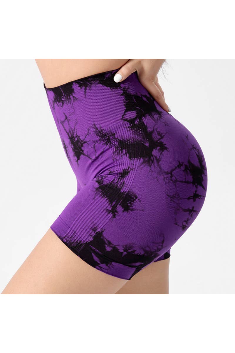 Scrunch butt premium seamless yoga work out stretch shorts : Red