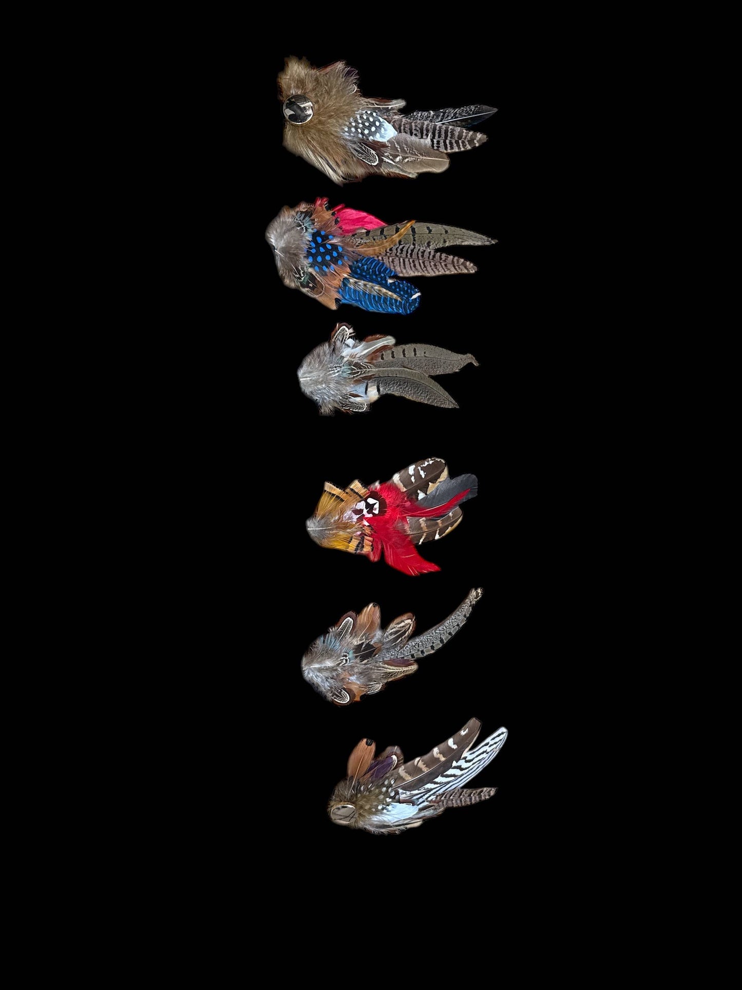 Decorative Side Hat Feathers (Out of SHOTGUN CASING): Blues #2