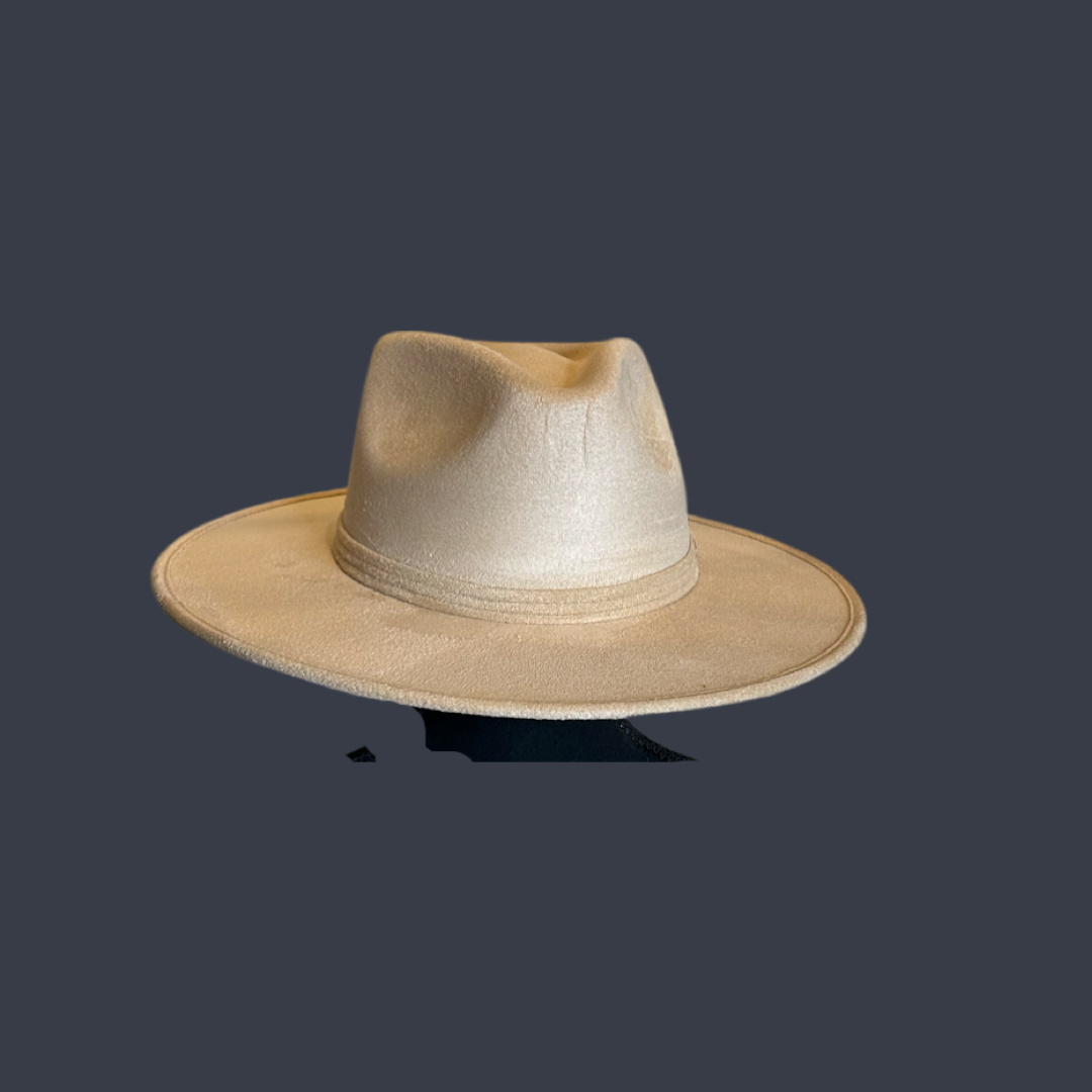 Rancher Vegan Suede Hat : Latte / Large
